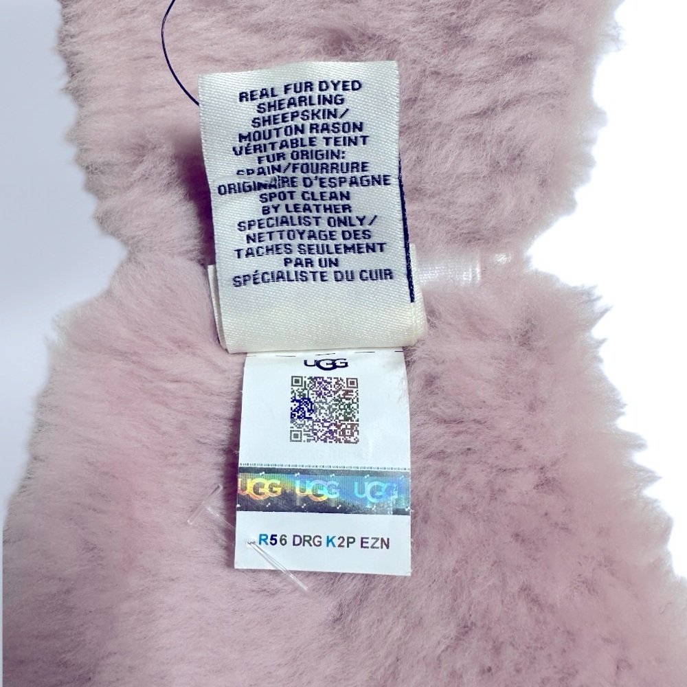 UGG Reversible Leather and Shearling Headband Ear Muff Brand New L/XL Pink - Picture 11 of 14